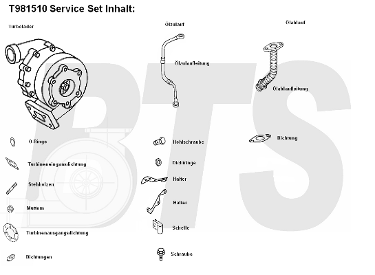 Compresor,sistem de supraalimentare T981510 BTS Turbo